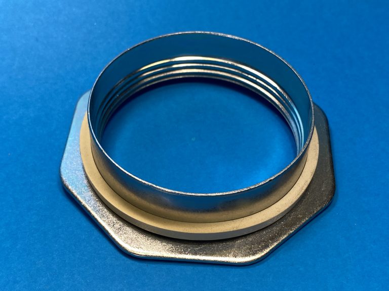 Zinc drum flange