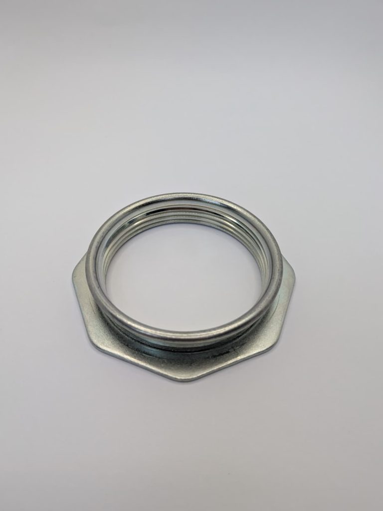 Precurled steel flange